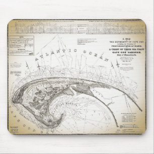 Tapis De Souris Old Vintage Provincetown Cape Cod Map Mouse Pad