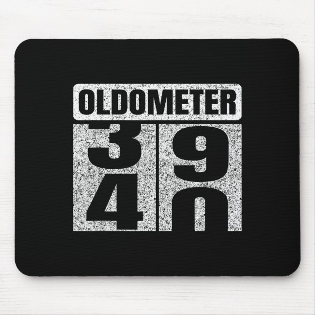 Tapis De Souris Oldometer &# -40 40th Birthday 40 Year Old Funny  (Devant)