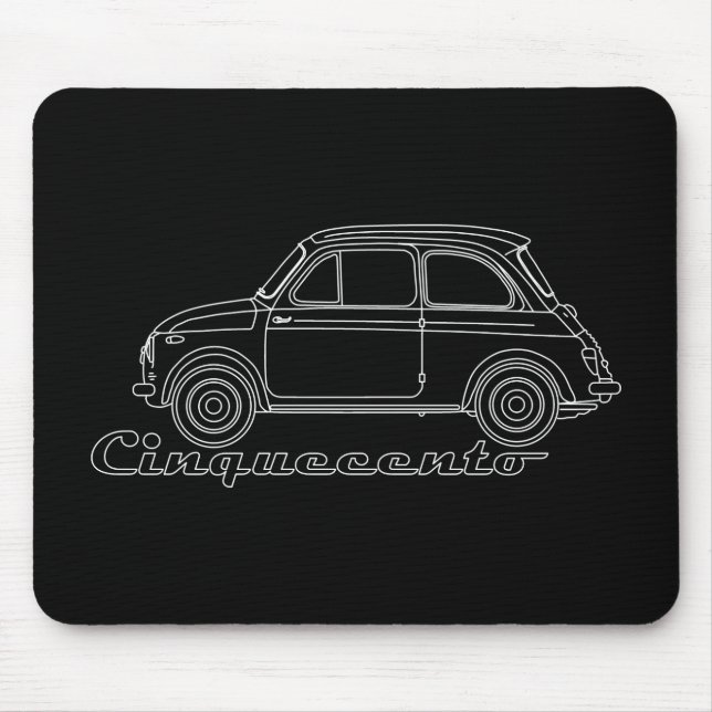 Tapis De Souris Oldtimer Fiat Cinquecento (Devant)