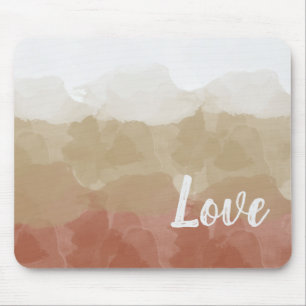 Tapis De Souris Ombre Brown et Tan Love Graceful Gradient