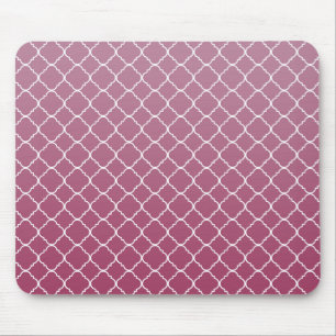 Tapis De Souris Ombre rose Quatrefoil