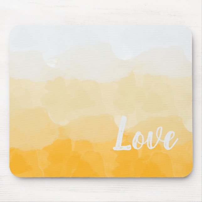 Tapis De Souris Ombre safran et soleil jaune amour dégradé (Devant)