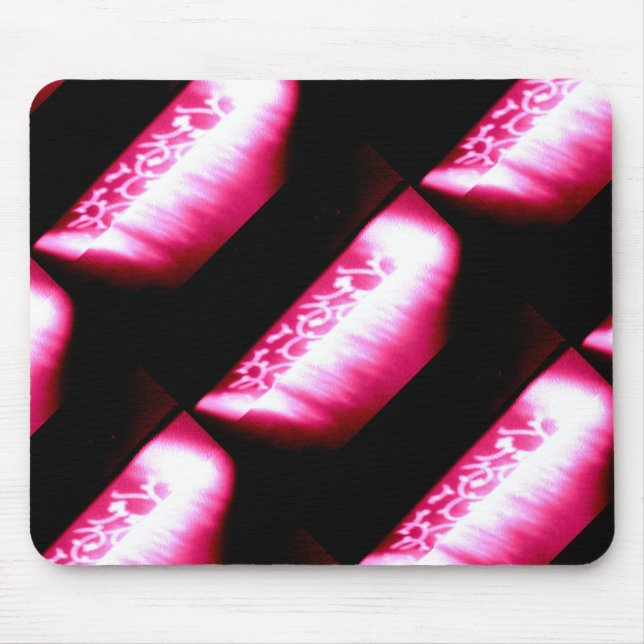 Tapis De Souris ombres rouges et noires abstraites (Devant)