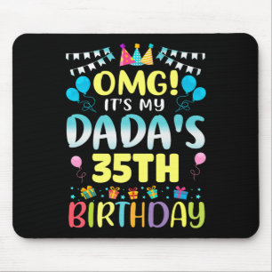 Tapis De Souris Omg Son My Dadas 35e Anniversaire Doux 35 Ans