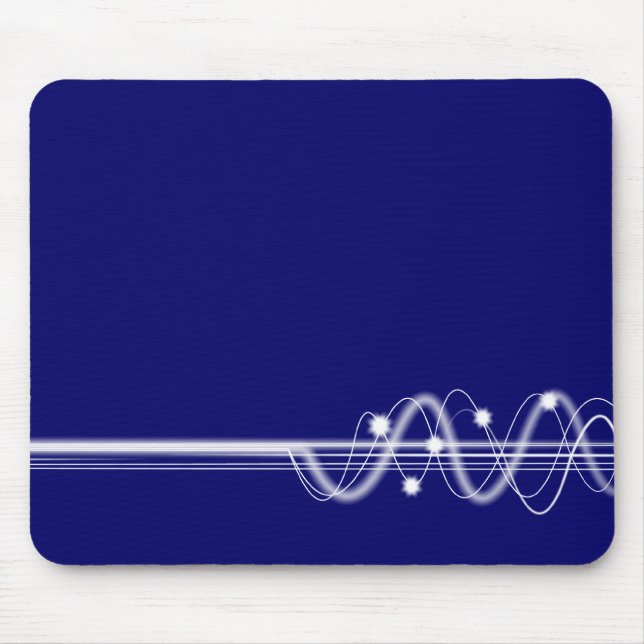Tapis De Souris Onde sonore - Bleu foncé (Devant)