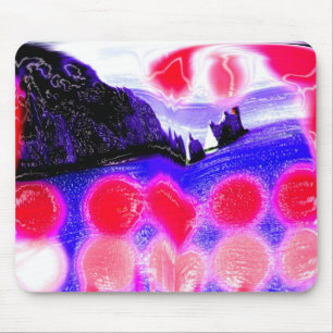Tapis De Souris Ondes dans l'art du temps