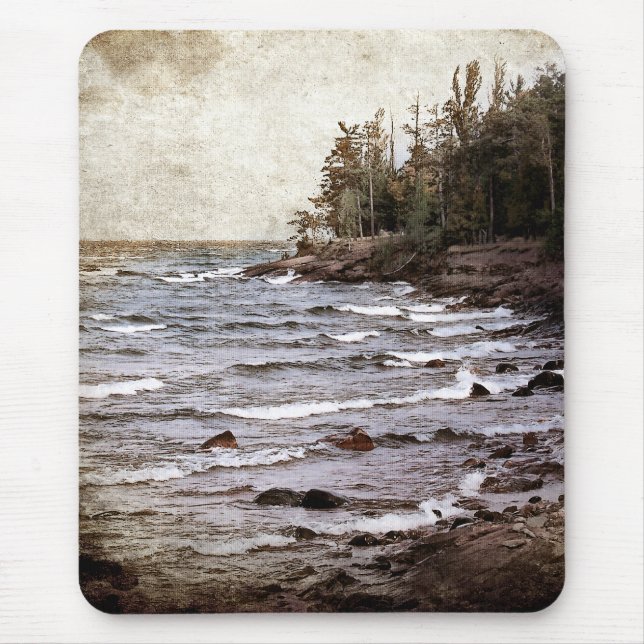 Tapis De Souris Ondes du lac Supérieur (Devant)
