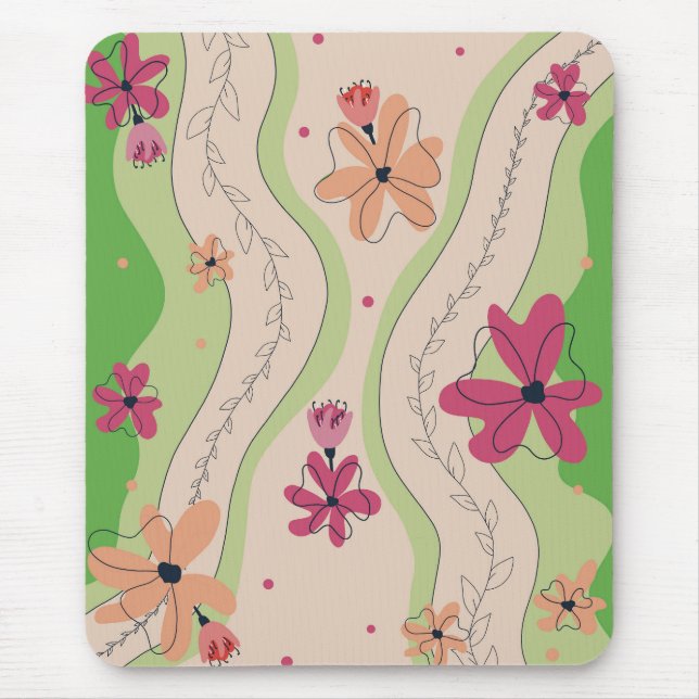 Tapis De Souris Ondes florales (Devant)
