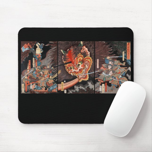 Tapis De Souris Oni King Shutendoji vs Minamoto no Yorimitsu (Avec souris)