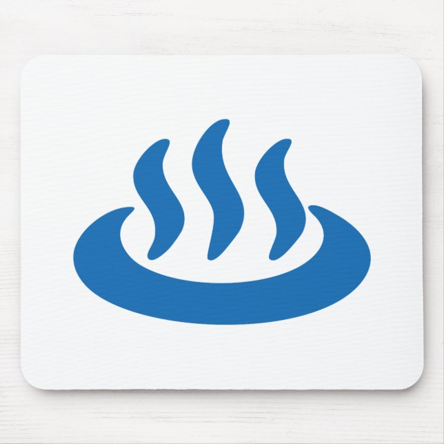 Tapis De Souris Onsen ♨ Hot Spring 温 泉 Japonais (Devant)