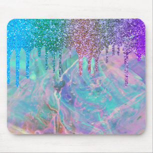 Tapis De Souris Opale de Parties scintillant arc-en-ciel moderne