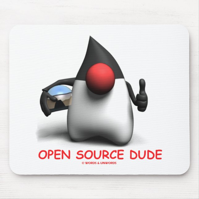Tapis De Souris Open Source Dude (Software Developer Duke) (Devant)