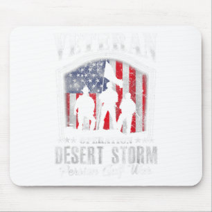 Tapis De Souris Opération vétéran Tempête du désert Guerre du Golf