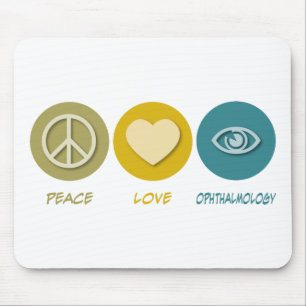 Tapis De Souris Ophthalmologie d'amour de paix