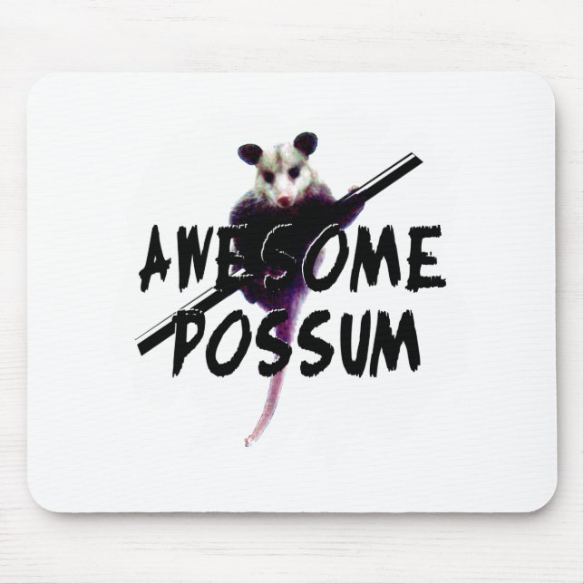 Tapis De Souris Opossum impressionnant d'opossum (Devant)