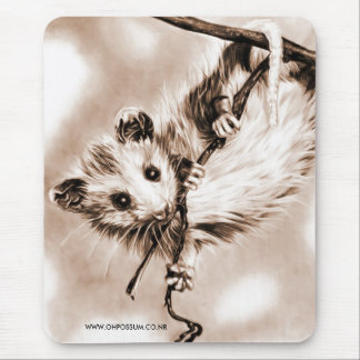 Tapis De Souris Opossum Mousepad - sépia de bébé