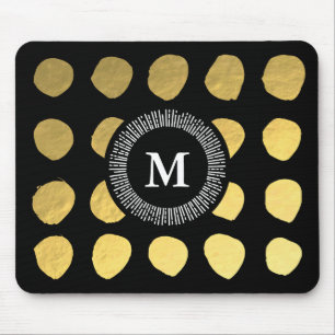 Tapis De Souris Or noir magnifique Mousepad pour votre bureau