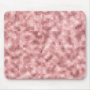 Tapis De Souris Or rose luxueux rose scintillant féminin