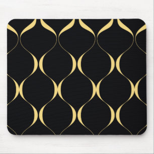Tapis De Souris Or, simple, moderne, luxueux graphisme ondulé