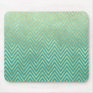 Tapis De Souris Or vert en bon état Chevron fascinant Ombre