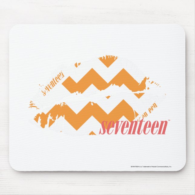 Tapis De Souris Orange de zigzag (Devant)