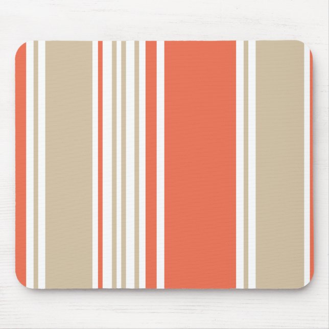 Tapis De Souris Orange et Tan Modern (Devant)