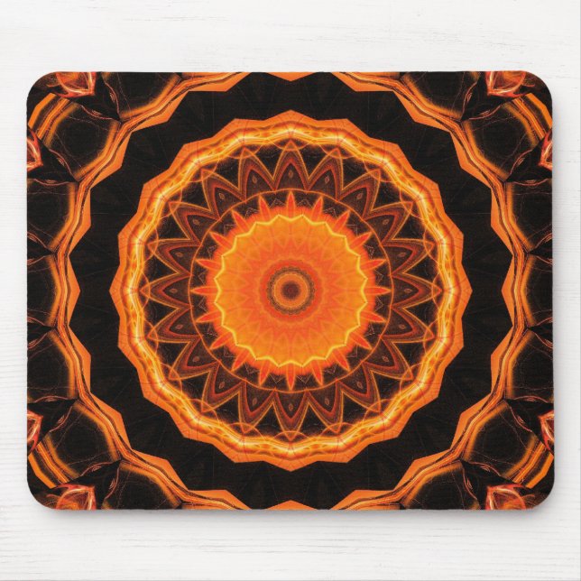 Tapis De Souris Orange Kaleidoscope 04 (Devant)