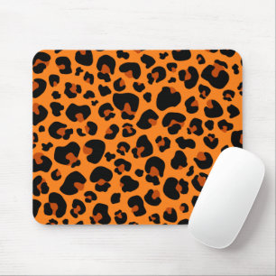 Tapis De Souris Orange Leopard Cheetah Motif d'impression