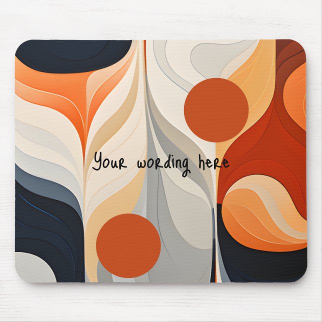 Tapis De Souris Orange Red Geoshapes Mouse Pad (Devant)