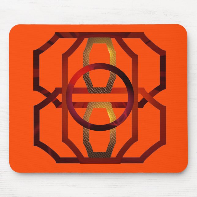 Tapis De Souris Orange rétro des années 1970 (Devant)