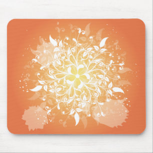 Tapis De Souris Orange Tourbillonnant