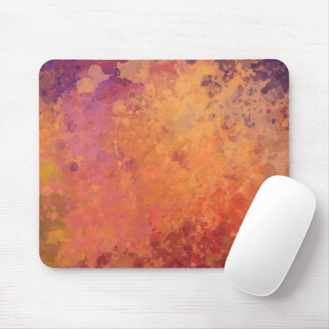 Tapis De Souris Oranges d'automne brillantes Aquarelle (Avec souris)