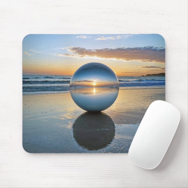 Tapis De Souris Orb De Plage Avec Réflexion Soleil (Avec souris)