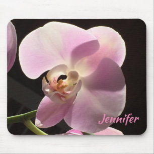 Tapis De Souris Orchidée Rose Florale Botanique