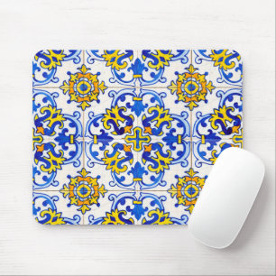 Tapis De Souris Ordinateur en mosaïque azulejo portugais
