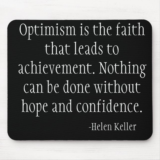 Tapis De Souris Ordinateur noir Mousepad (Helen Keller) (Devant)