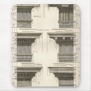 Tapis De Souris Ordres d'architecture, Entablatures Vintages