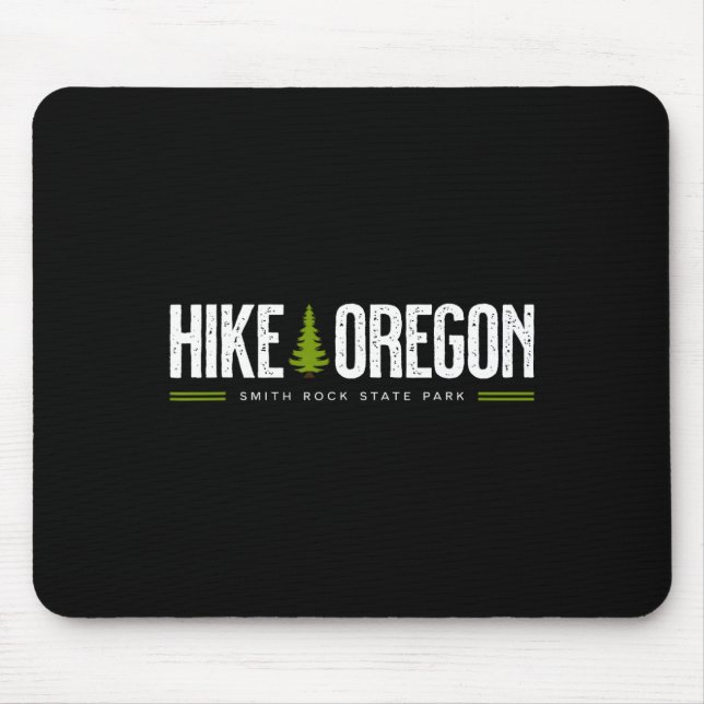 Tapis De Souris Oregon Smith Rock State Park Hike Tree Retro Graph (Devant)