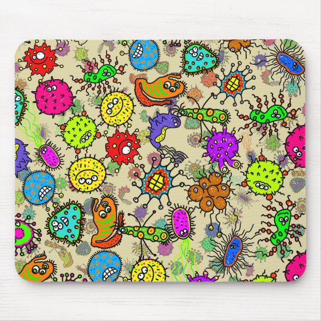 Tapis De Souris Organismes microscopiques drôles de laboratoire (Devant)