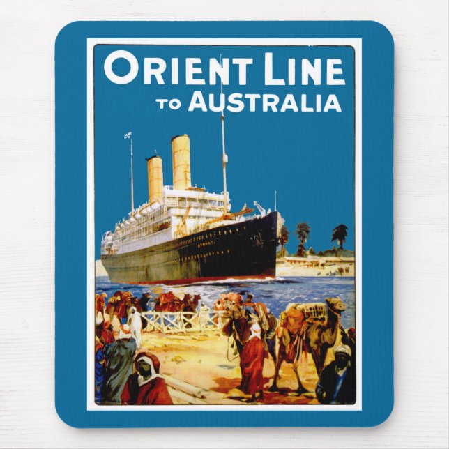 Tapis De Souris Orienter la ligne vers l'Australie (Devant)