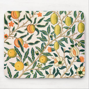 Tapis De Souris Ornement blanc de la grenade à fruits William Mor
