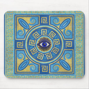 Tapis De Souris Ornement en mosaïque de l'oeil malin