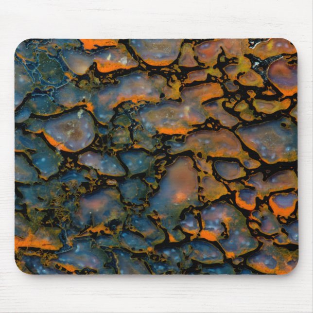 Tapis De Souris Os de dinosaure pétrifié orange (Devant)