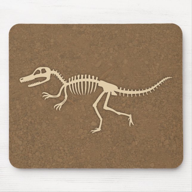Tapis De Souris Os et squelette de dinosaure frais de Velociraptor (Devant)