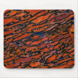 Tapis De Souris Os fossile de dinosaure pétrifié rouge