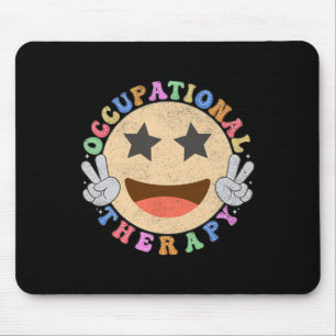 Tapis De Souris Ot ergothérapie Hippie Sourire Fleurs du visage