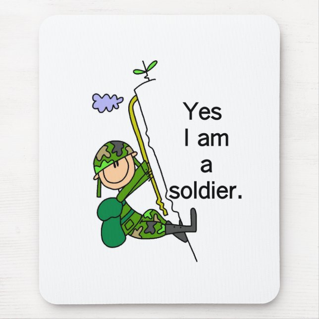 Tapis De Souris Oui je suis un soldat (Devant)