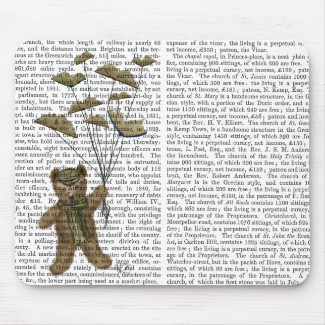 Tapis De Souris Ours avec papillons du livre (Devant)