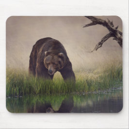 Tapis de souris ours brun chasse