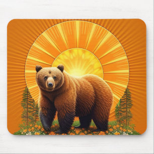 Tapis De Souris Ours brun majestueux 